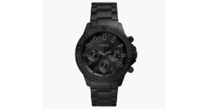 bannon black stainless fossil watch