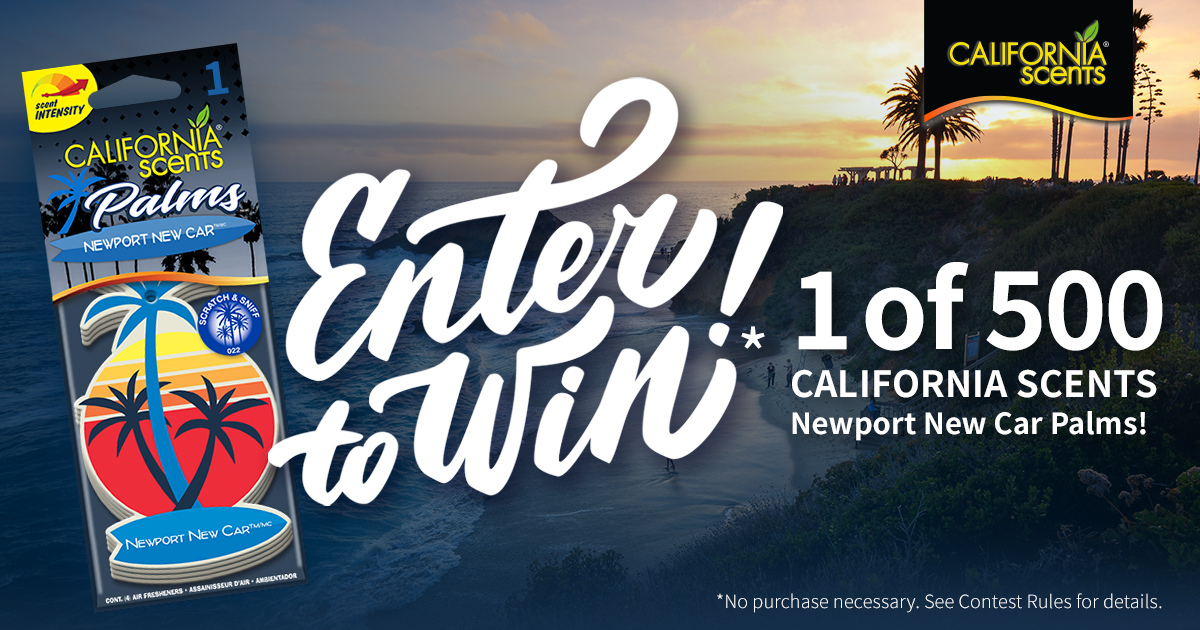 California Scents Newport New Car Palms Giveaway The Freebie Guy®