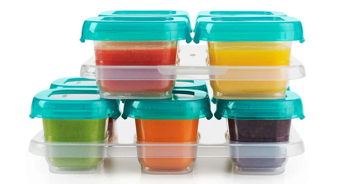 OXO tot Pc Plastic Freezer Food Storage Container Set with Tray