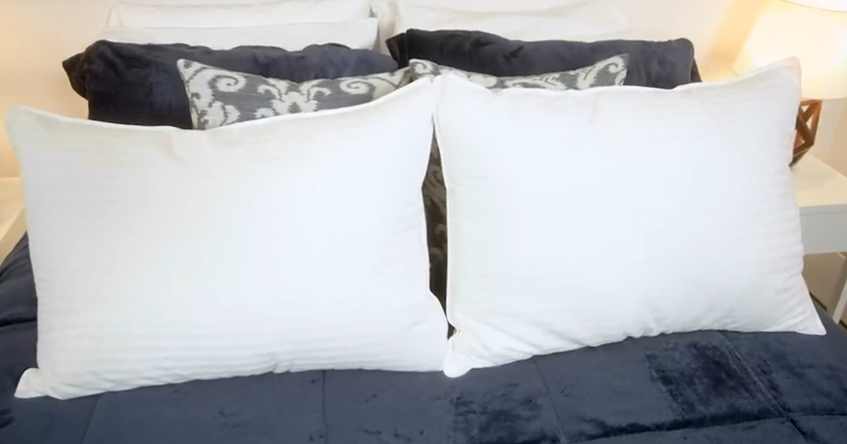 AMAZON BECKHAM HOTEL COLLECTION BED PILLOWS 2 PACK ONLY 27.99 The