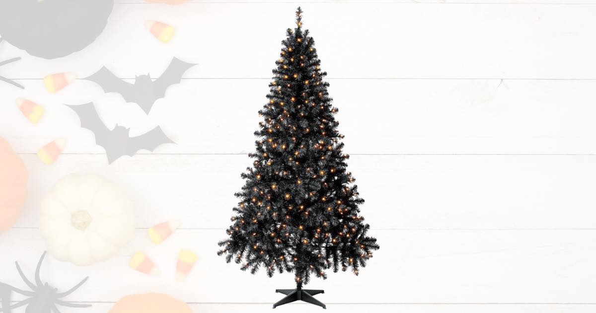 WALMART PRE LIT 300 LIGHT BLACK 6.5’ CHRISTMAS TREE ONLY 39, SHIPPED The Freebie Guy®