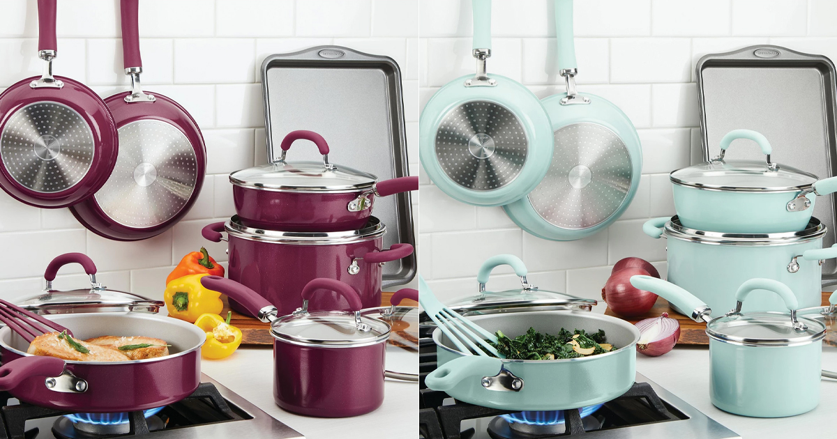 MACY'S RACHAEL RAY 13PC COOKWARE SET ONLY 97.99 The Freebie Guy® ️️️