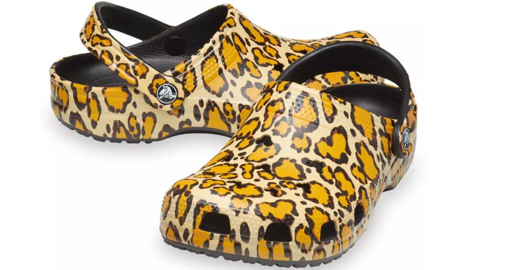 MICKEY MOUSE ANIMAL PRINT CLOGS