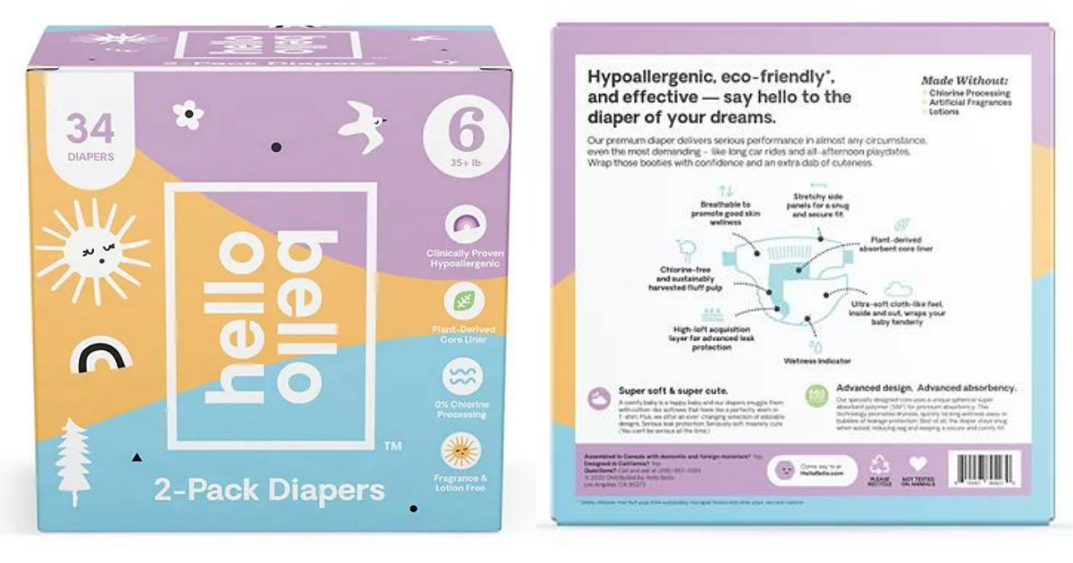 KOHL'S HELLO BELLO SIZE 6 34 COUNT DIAPERS ONLY 11.99 The Freebie
