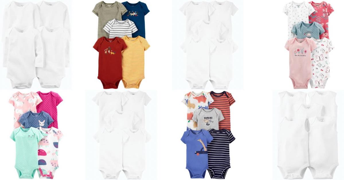 CARTER'S DOORBUSTER DEAL ALL WHITE MULTIPACK BODYSUITS ONLY 10 The