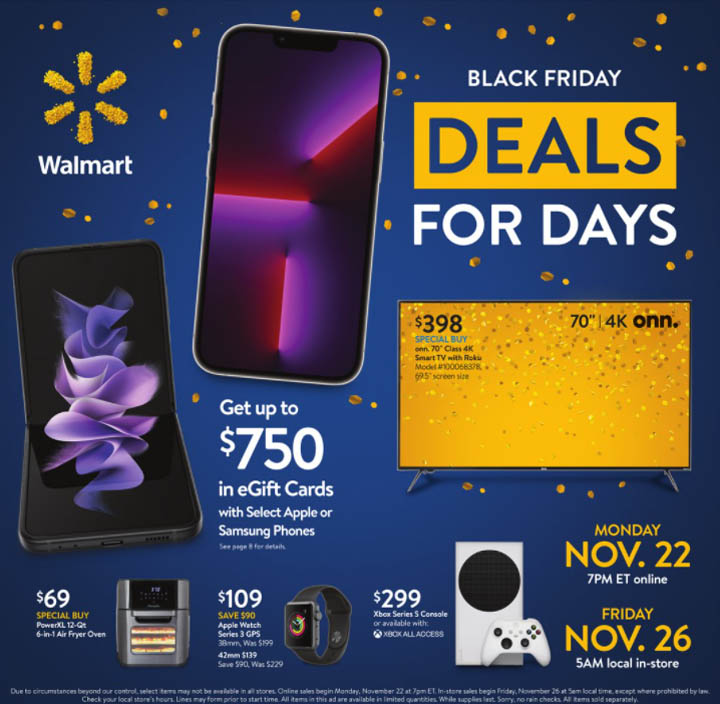 Walmart Black Friday 2021 deals unveiled: Sale starts online Nov. 22