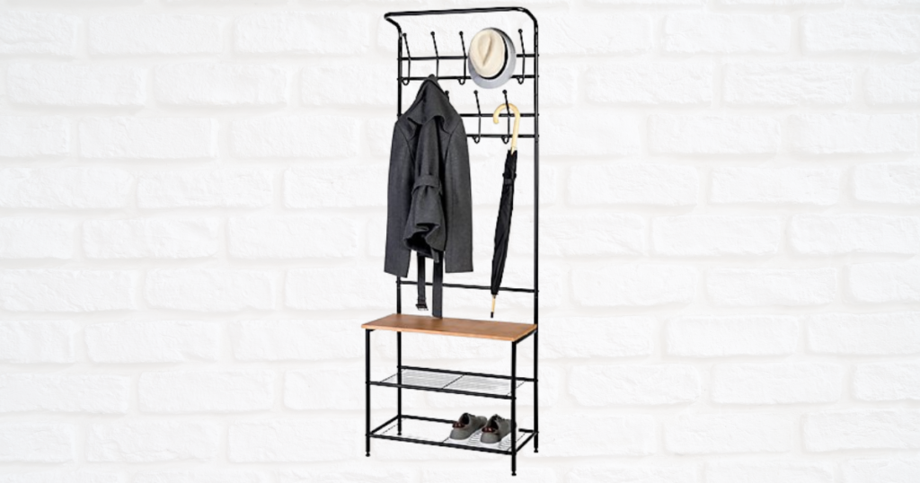 QVC HONEY CAN DO ENTRYWAY COAT & SHOE RACK COMBO AS LOW AS 47.99