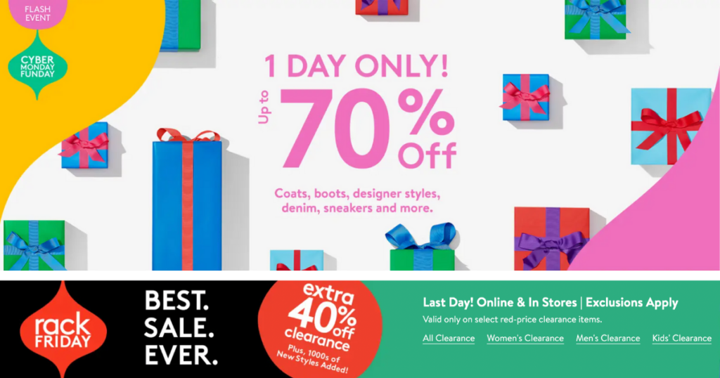 NORDSTROM RACK CYBER MONDAY FUNDAY SALE UP TO 70 OFF!! The Freebie