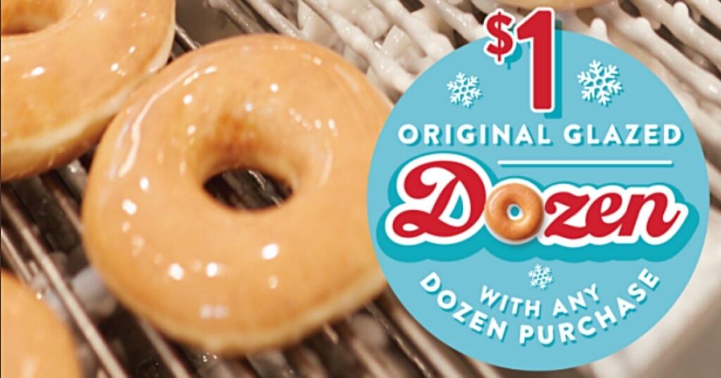 Buy One Krispy Kreme Dozen Get One for 1 on December 12th! The Freebie Guy®