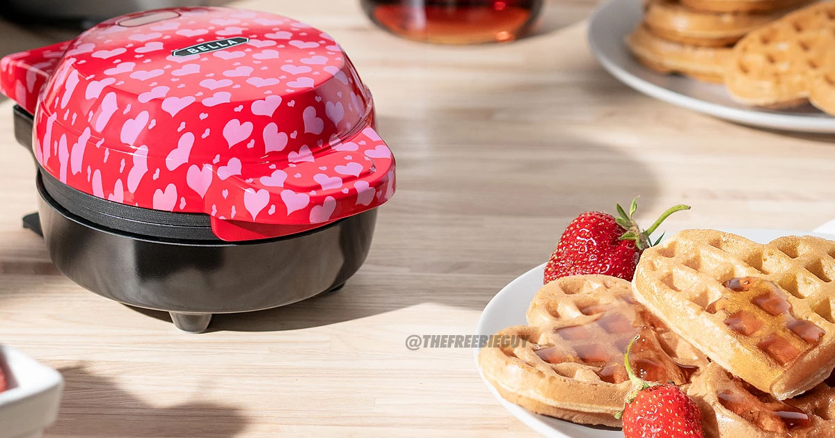 MACY'S BELLA MINI HEART WAFFLE MAKER ONLY 11.99 The Freebie Guy®