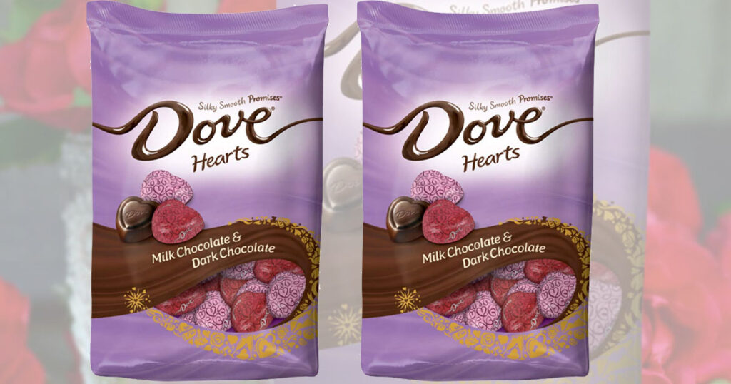 DOVE PROMISES Valentine Milk and Dark Chocolate Candy Hearts