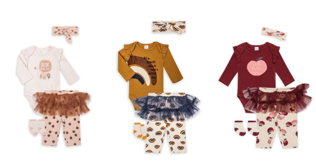 Petit Lem Baby Girl PC Skegging Set