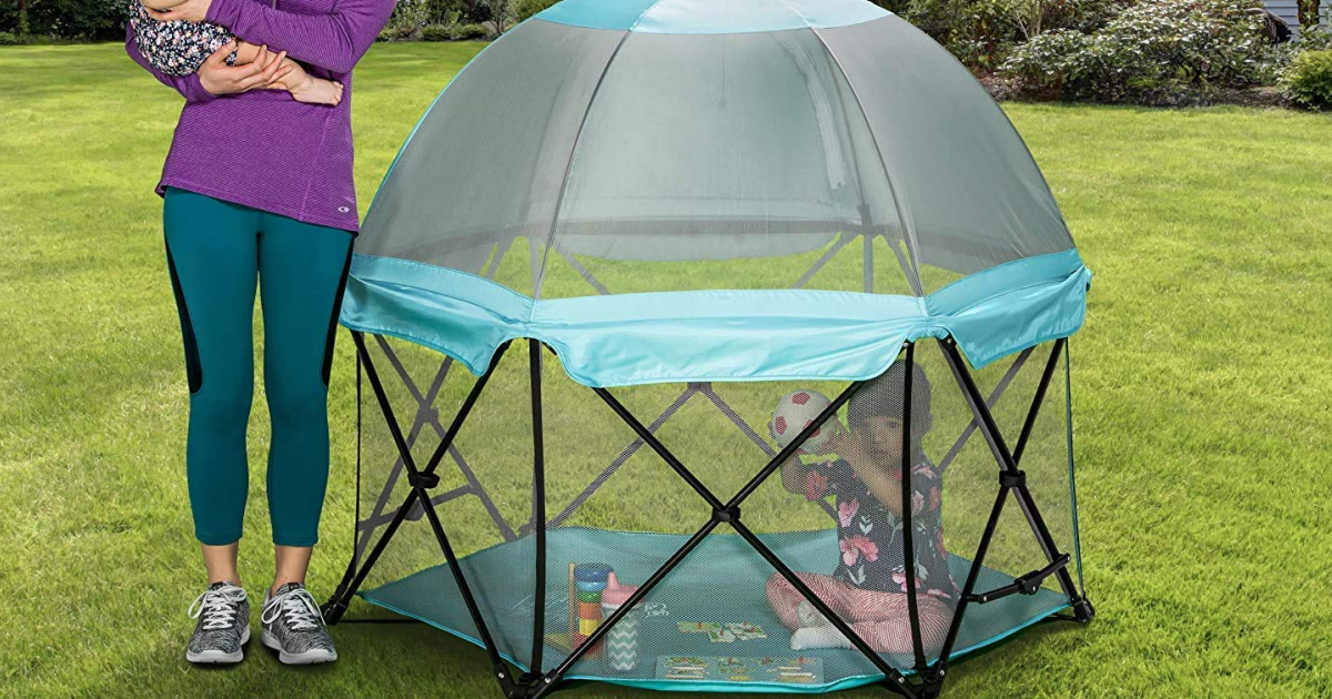Regalo Portable Playard with Canopy Only 59.99 Shipped (Reg. 110