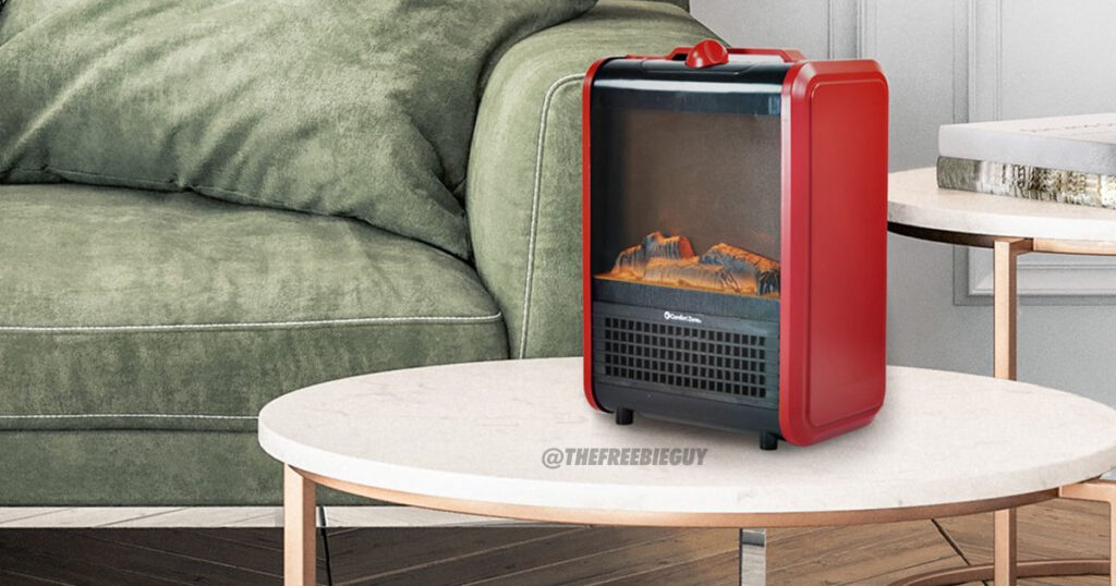 WALMART COMFORT ZONE CERAMIC FIREPLACE HEATER ONLY 23.98 The