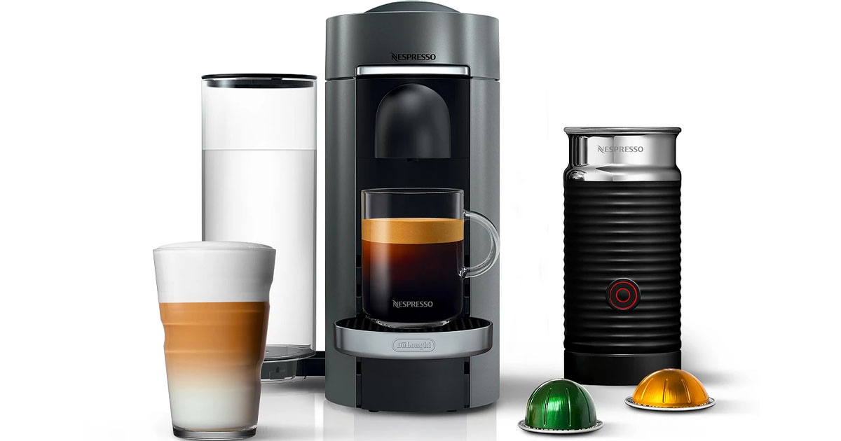 MACY'S NESPRESSO DE'LONGHI VERTUO PLUS DELUXE COFFEE MAKER WITH