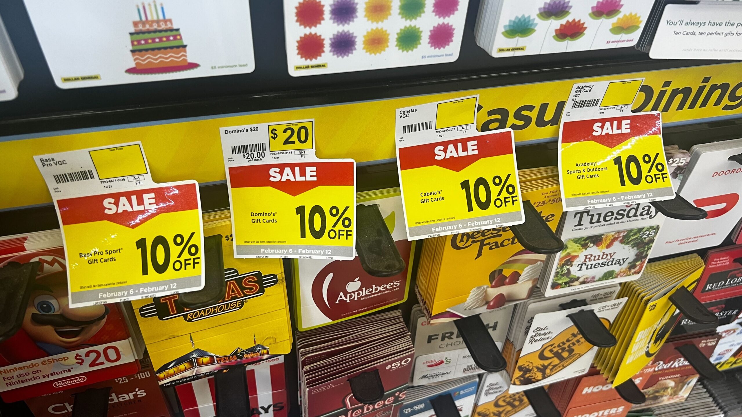 Select Gift Cards Now Available For 10 Off At Dollar General The 