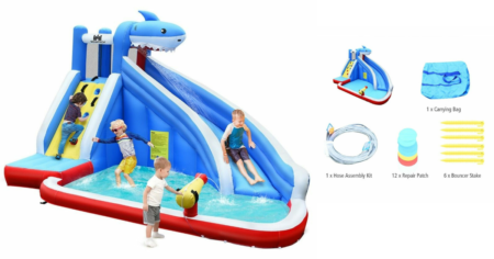 Inflatable Shark Water Slide Bounce House