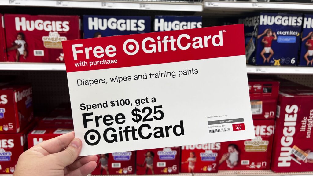 Target Get a 25 Gift Card When You Spend 100 on Diapers, Wipes and