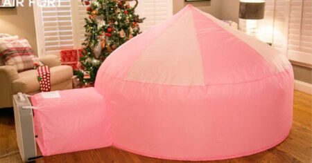 AirFort Pink White Living Room Fort