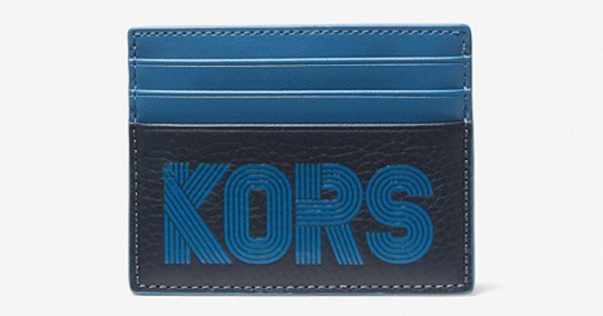 Cooper Graphic Two Tone Pebbled Leather Card Case