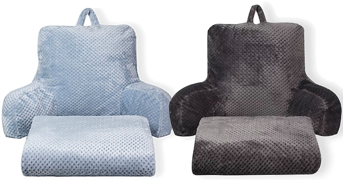 Simply Essential Honeycomb Piece Backrest Pillow and Throw Blanket Bundle in Excalibur