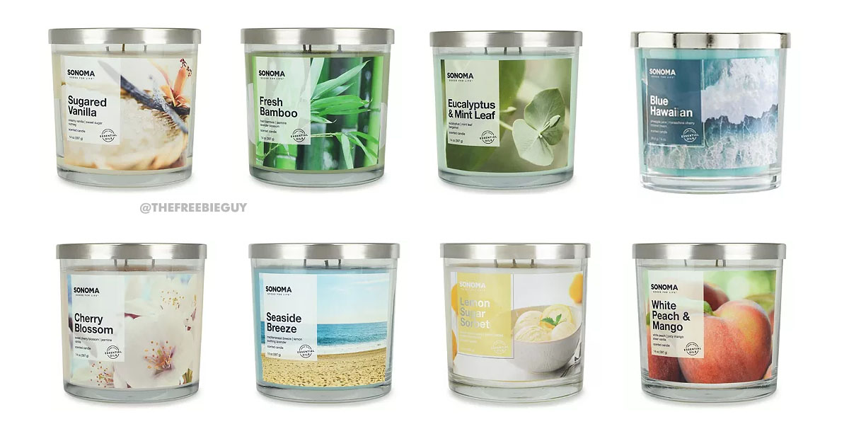 Kohl's Sonoma 3 Wick Candles Only 7.99 Shipped The Freebie Guy® ️️️