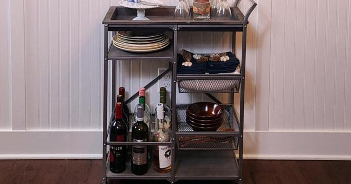 StoreSmith WoodMetal Decorative Cart