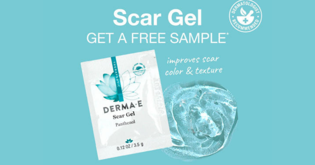 derma e scar gel sample