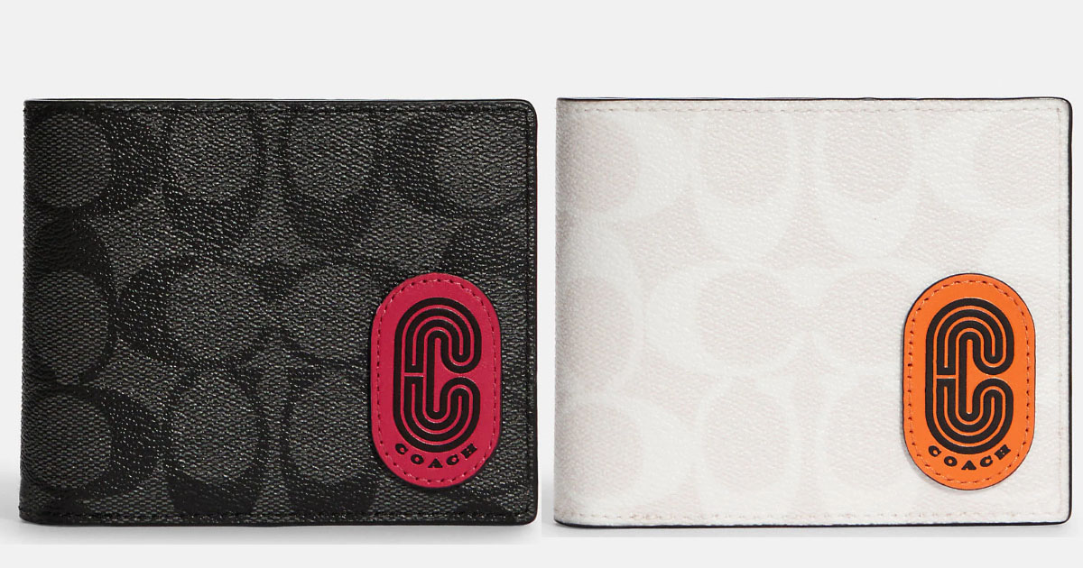 In Wallet In Colorblock Signature Canvas With Coach Patch