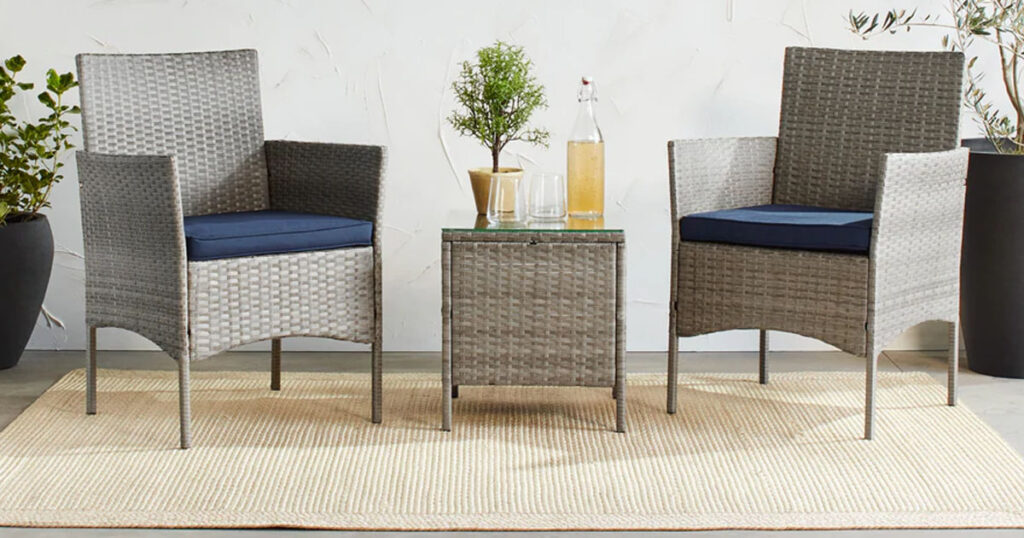 Best Choice Products 3 Piece Outdoor Wicker Patio Set Only 119.99