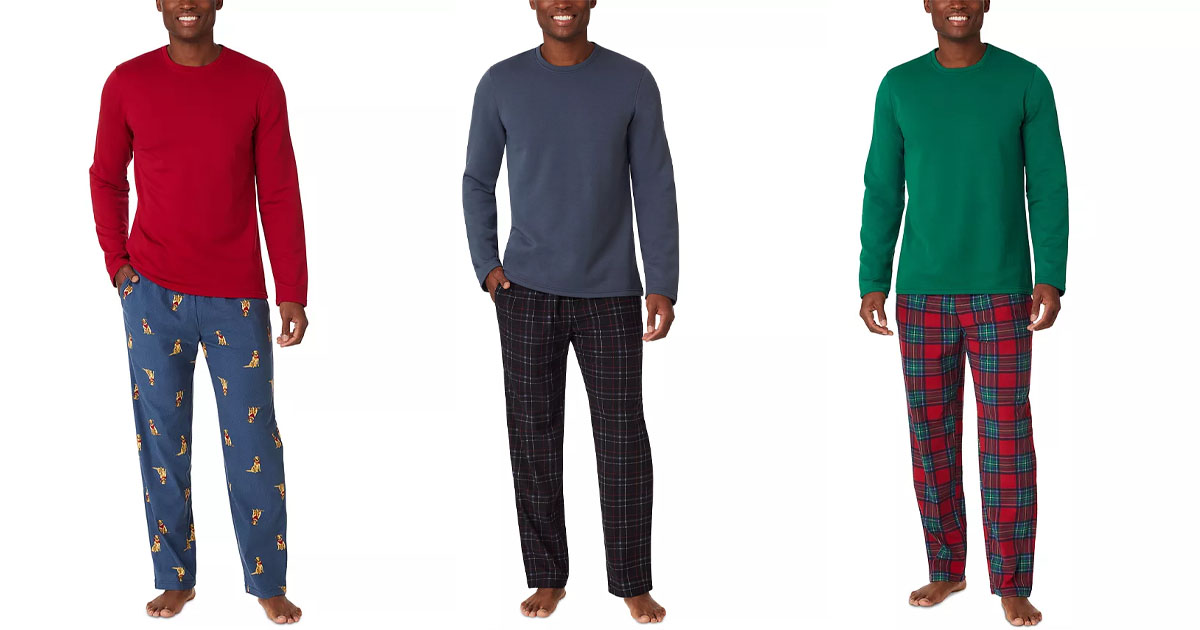Macy's Men's Cozy Printed Pajama Sets Only 8.96 The Freebie Guy® ️️️