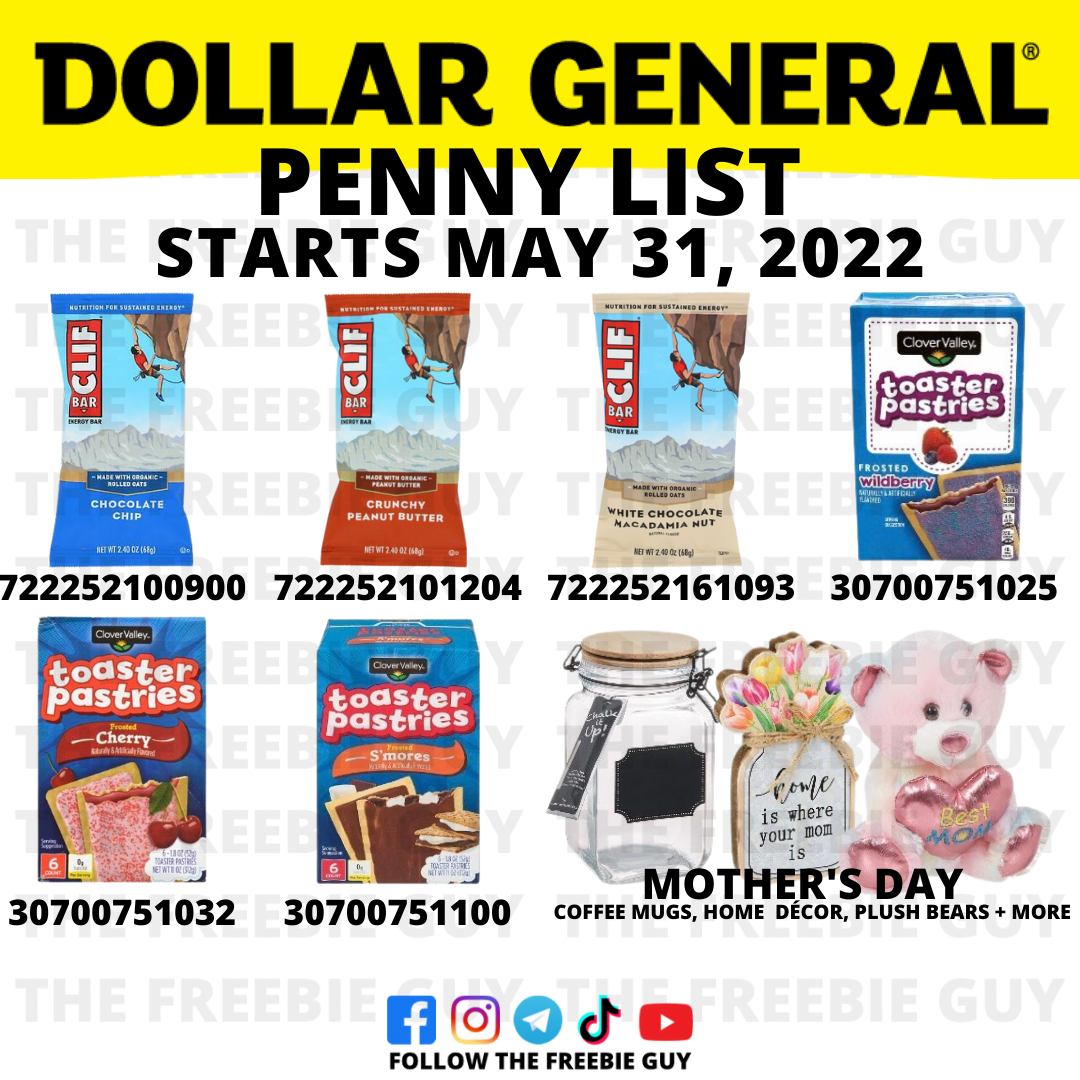 Dollar General Penny List For May 31, 2022 The Freebie Guy®