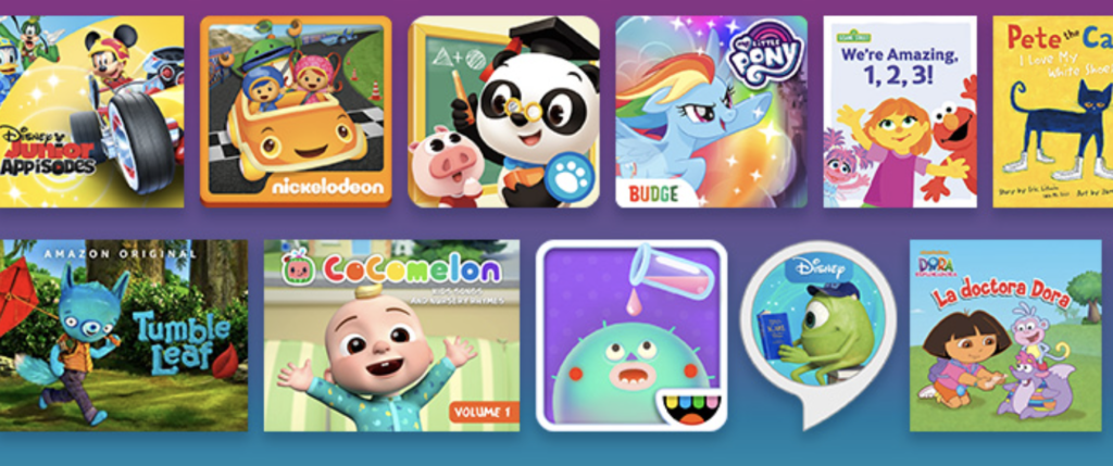 kids apps available on the Amazon Fire devices