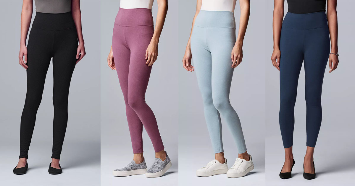 Kohl's - Simply Vera High Rise Leggings Only $11.05 - The Freebie Guy® ️️️