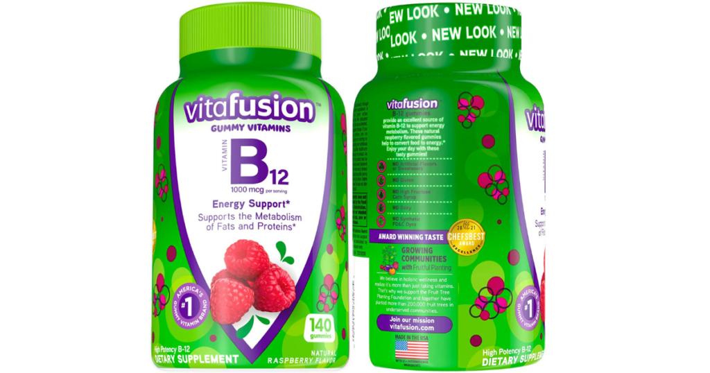 front and back of vitafusion vitamins
