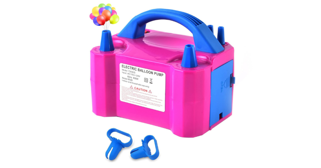 pink electric balloon pump