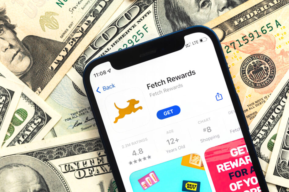 iphone with fetch rewards app store image