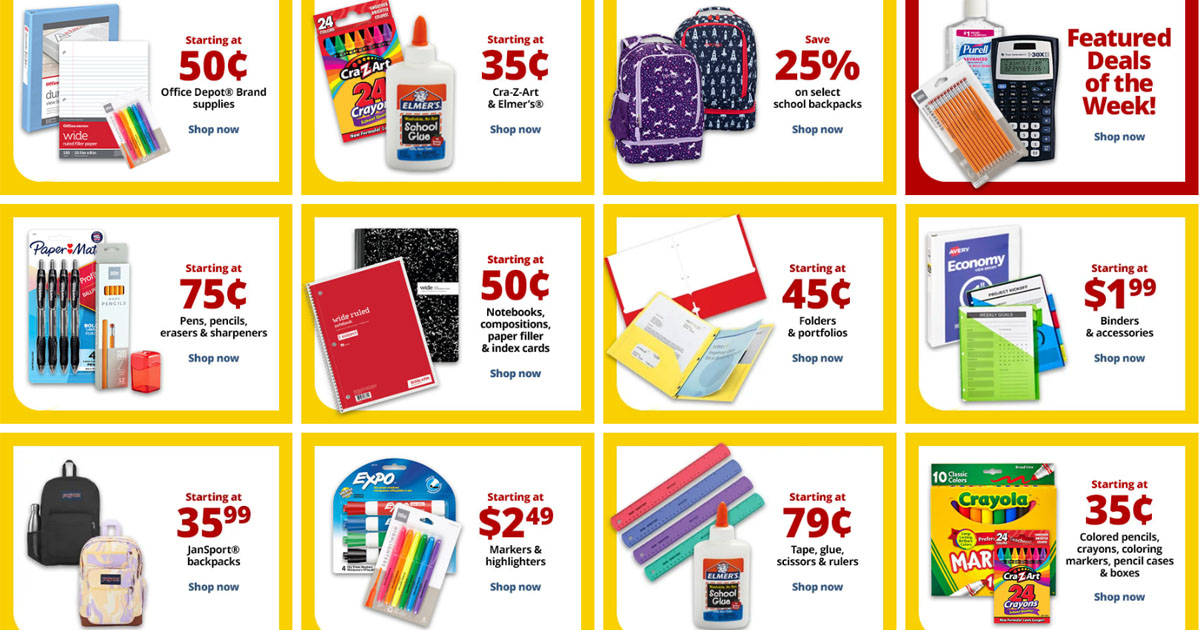 Office Depot Up to 60 OFF School Supplies The Freebie Guy®