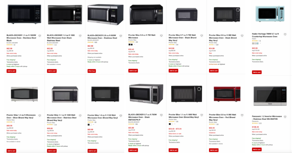 Target 30 Off Select Microwave Ovens The Freebie Guy®
