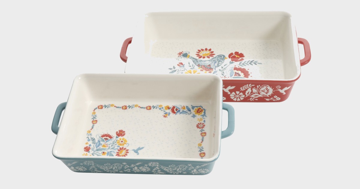 Walmart - The Pioneer Woman 2-Piece Mazie Ceramic Baking Dish Only $16. ...