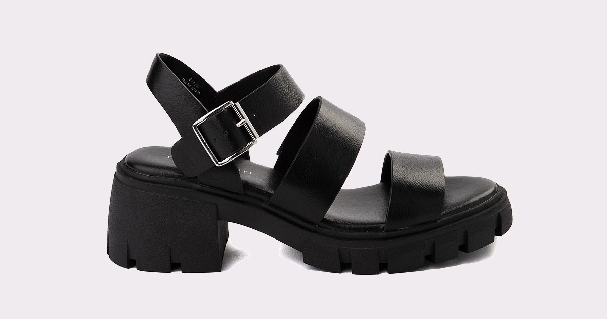 womens madden girl hewitt platform sandal - black