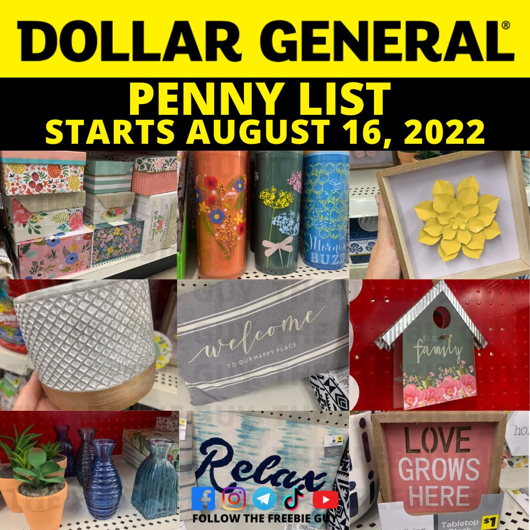 Dollar General Penny List For August 16, 2022 The Freebie Guy®
