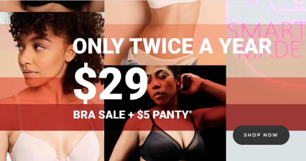 Soma - Twice a Year $29 Bra Sale + $5 Panty - The Freebie Guy