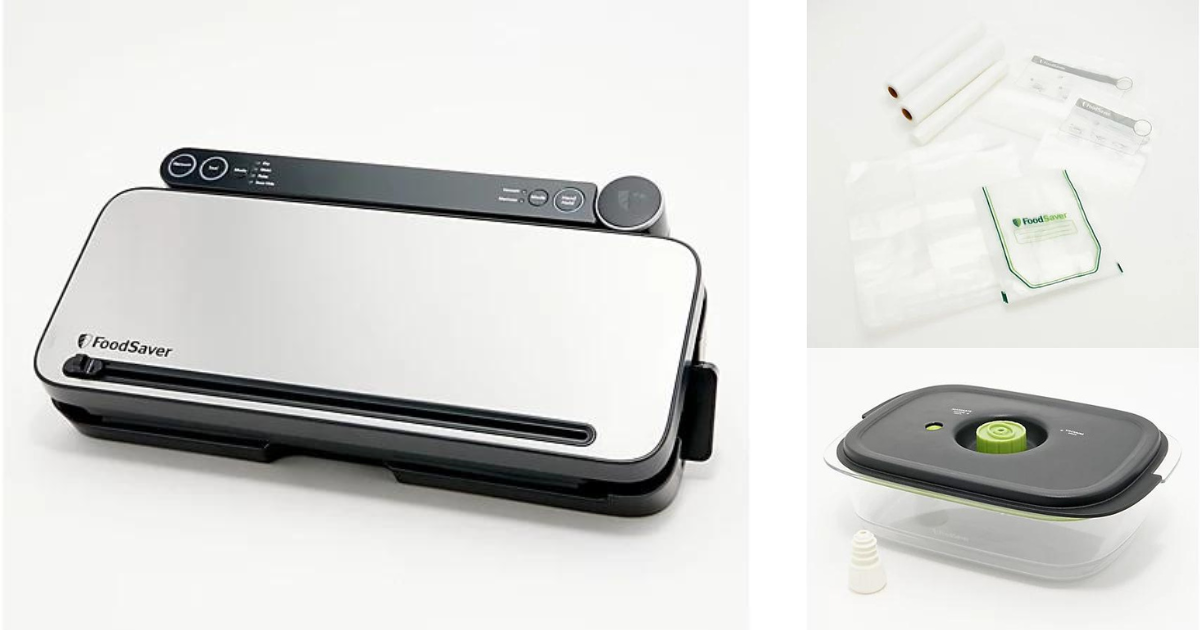 QVC FoodSaver Stainless Steel Vacuum Sealer with Accessories As Low As 84.95 The Freebie Guy®
