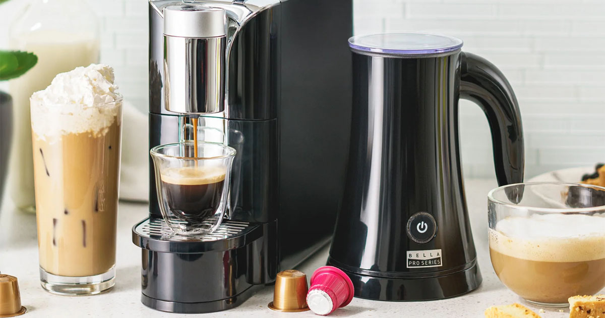 Best Buy - Today Only: Bella Pro Series Capsule Coffee Maker & Milk 