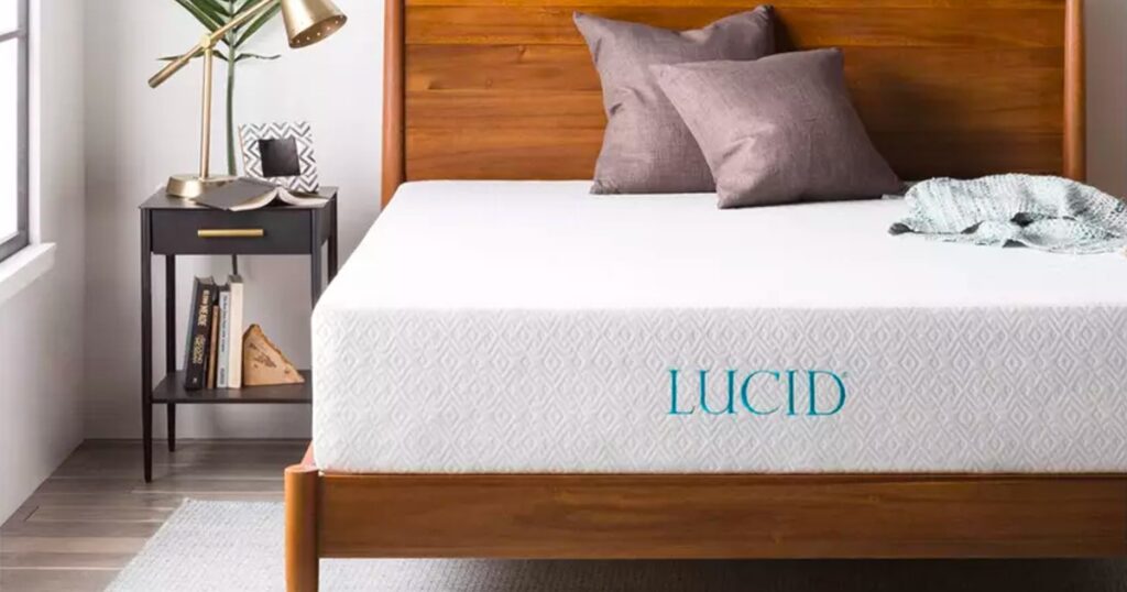 lucid 12 inch queen charcoal mattress