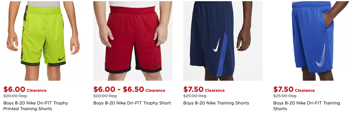 kohls nike clearance