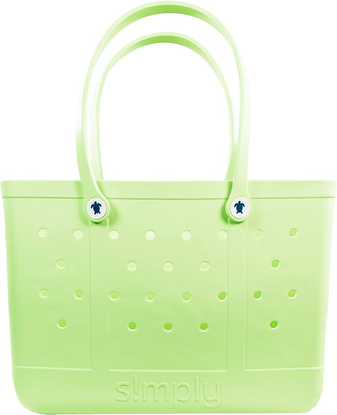 green beach bag