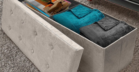 Sorbus Storage Bench Chest Ottoman with Cover