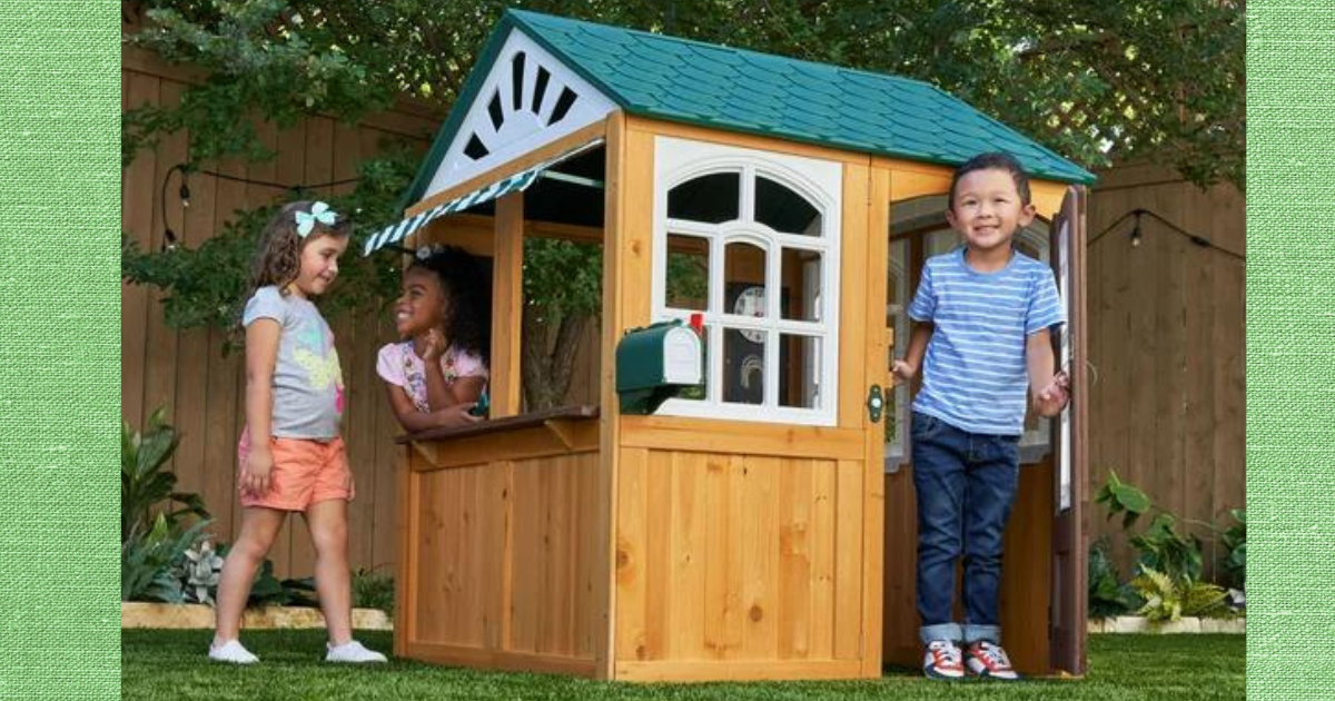 Walmart KidKraft Garden View Outdoor Wooden Playhouse Only 99   Playhouse Kidkraft 1 